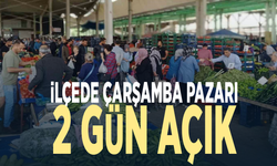 İlçede Çarşamba Pazarı 2 gün açık