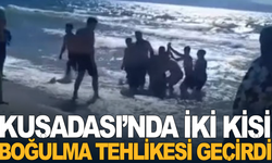 Kuşadası’nda iki kişi boğulma tehlikesi geçirdi
