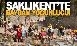 Saklıkent Kanyonu'nda bayram yoğunluğu