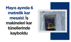 Mayıs ayında 6 metrelik kar mesaisi: İş makineleri kar tünellerinde kayboldu
