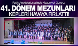 Fatih Anadolu Lisesi’nde Mezuniyet Gururu: 41. Dönem mezunları kepleri havaya Fırlattı!