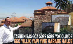 Tarihi miras göz göre göre yok oluyor... 660 yıllık yapı yine harabe halde