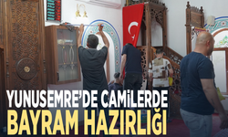Yunusemre’de camilerde bayram hazırlığı