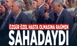 Özgür Özel hasta olmasına rağmen sahadaydı