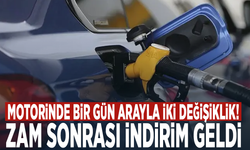 Motorinde bir gün arayla iki değişiklik! Zam sonrası indirim geldi