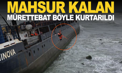 Sakarya’da mahsur kalan mürettebattan 5’i halat sistemiyle karaya çıkarıldı