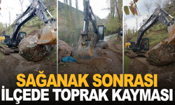 Manisa'da sağanak yağışlar toprak kaymasını da beraberinde getirdi