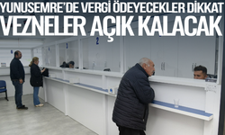 Yunusemre’de Vergi Vezneleri Arife Günü Açık Olacak