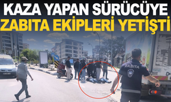 Zabıtanın İlk Yardımı Motosiklet Sürücüsünü Hayata Bağladı