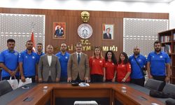 Kaymakam Güldoğan antrenörleri makamında ağırladı