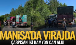 Manisada feci kaza: İki kamyon virajda çarpıştı, ölü ve yaralılar var