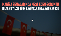 Manisa semalarında mest eden görüntü: Hilal ve yıldız Türk bayraklarıyla aynı karede