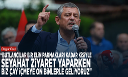 Özgür Özel: Butlancılar bir elin parmakları kadar kişiyle seyahat ziyaret yaparken biz çay içmeye on binlerle geliyoruz