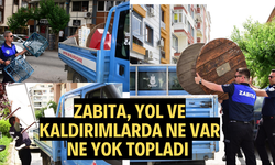 Zabıta, yol ve kaldırımlarda ne var ne yok topladı