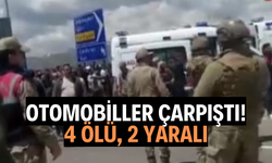 Otomobiller çarpıştı: 4 ölü, 2 yaralı