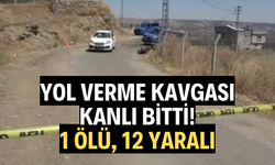 Yol verme kavgası kanlı bitti: 1 ölü, 12 yaralı