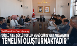 Vali Özkan’dan önemli mesaj: "Güçlü aile, güçlü toplum ve güçlü devlet anlayışının temelini oluşturmaktadır"