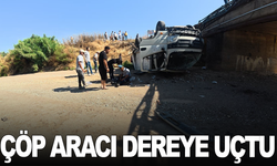 Çöp toplama aracı dereye uçtu: 3 işçi yaralandı