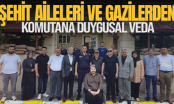 Şehit aileleri ve gazilerden komutana duygusal veda