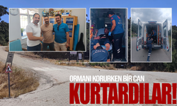 Ormanı korurken bir can kurtardılar