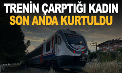 Trenin çarptığı kadın yaralandı