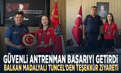 Güvenli antrenman başarıyı getirdi... Balkan madalyalı Tuncel’den teşekkür ziyareti