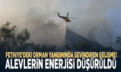 Fethiye'deki orman yangınında sevindiren gelişme! Alevlerin enerjisi düşürüldü