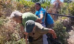 Ege'de korku dolu anlar! Kendini yakmak isteyen yaşlı kadın makilik alanı ateşe verdi