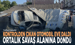 Kontrolden çıkan otomobil eve daldı, ortalık savaş alanına döndü: 5 yaralı