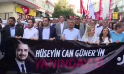Özgür Özel'den Hüseyin Can Güner'e destek yürüyüşü