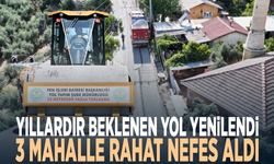 Yıllardır beklenen yol yenilendi... 3 mahalle rahat nefes aldı