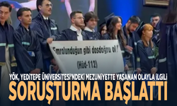 YÖK'ten mezuniyet törenindeki pankart olayına soruşturma