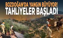 Bozdoğan'da yangın büyüyor! Tahliyeler başladı