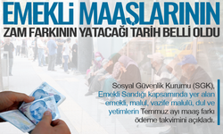 Emekli maaşlarının zam farkının yatacağı tarih belli oldu