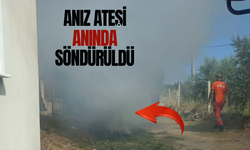 Anız ateşi felakete dönüşmeden söndürüldü