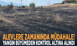 Alevlere zamanında müdahale! Yangın büyümeden kontrol altına alındı