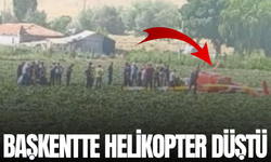 Ankara'da eğitim helikopteri düştü