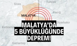Malatya'da 5 büyüklüğünde deprem