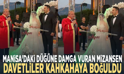 Manisa'daki düğüne damga vuran mizansen... Davetliler kahkahaya boğuldu