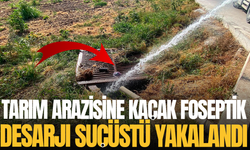 Tarım arazisine kaçak foseptik deşarjı suçüstü yakalandı