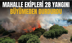 Mahalle ekipleri 28 yangını büyümeden durdurdu
