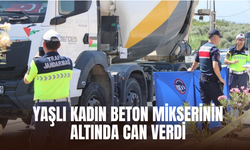 Yaşlı kadın beton mikserinin altında can verdi