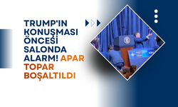 Trump'ın konuşması öncesi salonda alarm! Apar topar boşaltıldı
