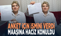 Anket için ismini verdi, maaşına haciz konuldu