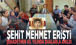 Şehit Mehmet Erişti, şehadetinin 43. yılında dualarla anıldı