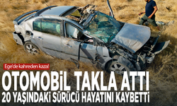 Ege'de kahreden kaza! Otomobil takla attı: 20 yaşındaki sürücü hayatını kaybetti