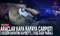 Feci kaza! Araçlar kafa kafaya çarpıştı: 3 kuzen hayatını kaybetti, 2 kişi ağır yaralı