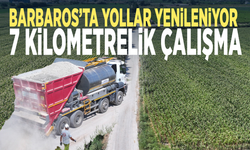 Barbaros’ta yollar yenileniyor... 7 kilometrelik çalışma