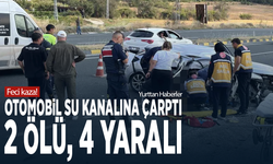 Feci kaza! Otomobil su kanalına çarptı: 2 ölü, 4 yaralı