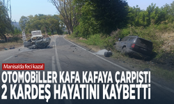 Manisa’da feci kaza! Otomobiller kafa kafaya çarpıştı: 2 kardeş hayatını kaybetti